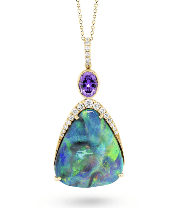 Opal & Sapphire Pendant